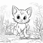 Kitty Cat in the Wild: Jungle-Scene Coloring Pages 3