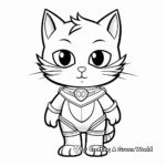 Kitty Cat Superhero Costume Coloring Pages 2