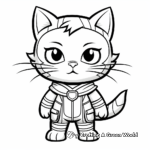 Kitty Cat Superhero Costume Coloring Pages 3