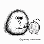 Kiwi Bird Eating Worm Coloring Pages 2