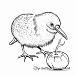 Kiwi Bird in Its Natural Habitat Coloring Pages 2