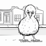 Kiwi Bird in Its Natural Habitat Coloring Pages 4