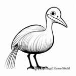 Kiwi Bird Side View Coloring Pages 2