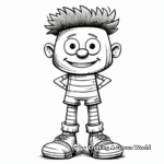 Knee-High Striped Socks Coloring Sheets 2