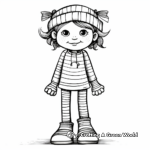 Knee-High Striped Socks Coloring Sheets 4