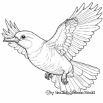 Kookaburra in Mid-Flight Coloring Pages 1