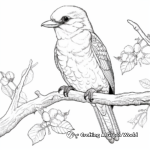 Kookaburra Perched on Branch Coloring Pages 3
