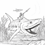 Kronosaurus Hunting Scene Coloring Pages for the Adventurous 4