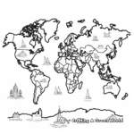 Label Your Own Countries World Map Coloring Pages 1