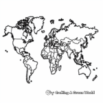 Label Your Own Countries World Map Coloring Pages 3