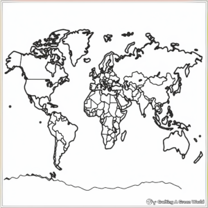 Label Your Own Countries World Map Coloring Pages 4