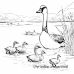 Lakeside Canada Geese Coloring Pages 4