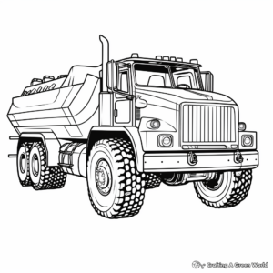 Large and Small Snow Plow Trucks Coloring Pages 3
