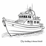 Large Commercial Fishing Boat Coloring Pages 1
