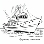 Large Commercial Fishing Boat Coloring Pages 2