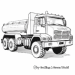 Large Flatbed Truck Coloring Pages 1