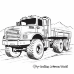 Large Flatbed Truck Coloring Pages 2