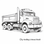 Large Flatbed Truck Coloring Pages 4