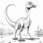 Large Size Compysognathus Coloring Page for Wall Art 1