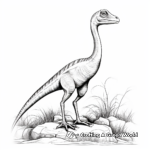 Large Size Compysognathus Coloring Page for Wall Art 2