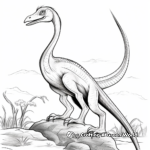 Large Size Compysognathus Coloring Page for Wall Art 3