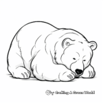 Large Sleeping Bear Outline Coloring Pages 1
