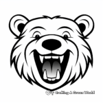 Laughing Bear Face Coloring Pages to Lift Your Spirits 1