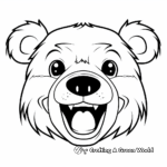 Laughing Bear Face Coloring Pages to Lift Your Spirits 2