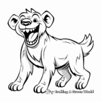 Laughing Cartoon Hyena Coloring Pages 2