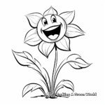 Laughing Daffodils Flower Coloring Pages 1