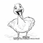 Laughing Goose Coloring Pages for Kids 1
