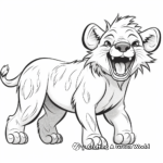 Laughing Hyena Circus Animal Coloring Pages 2