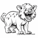 Laughing Hyena Circus Animal Coloring Pages 3
