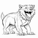 Laughing Hyena Circus Animal Coloring Pages 4