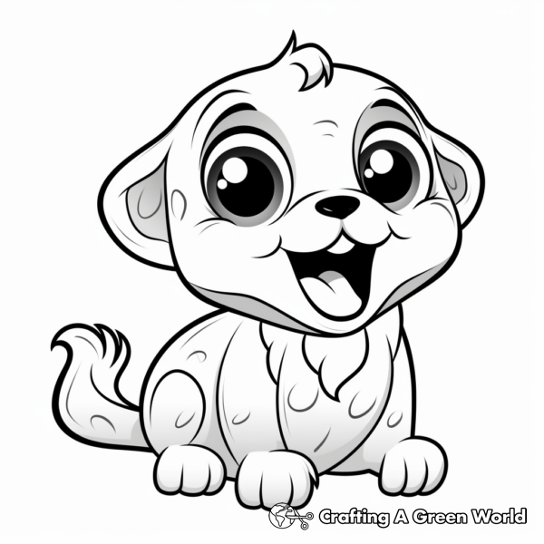 Cute Cartoon Animals With Big Eyes Coloring Pages - Free & Printable!