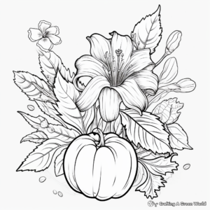 Lavish Lily Fall Flower Coloring Pages 3
