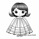 Layered Skirt Coloring Pages for Children 3
