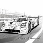 Le Mans Prototype Car Coloring Pages for Fans 3