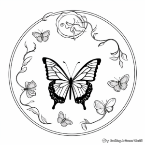 Life of a Butterfly Coloring Pages 2