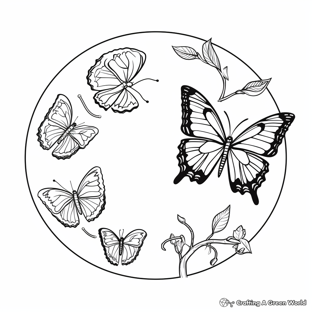 Life of a Butterfly Coloring Pages 3