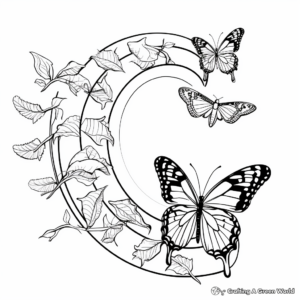 Life of a Butterfly Coloring Pages 4