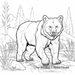 Lifelike Grizzly Bear Hunting Coloring Pages 3