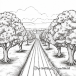 Lifelike Pecan Orchard Coloring Pages 2