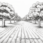 Lifelike Pecan Orchard Coloring Pages 3