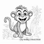 Light-hearted Funny Chimpanzee Coloring Pages 1