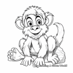 Light-hearted Funny Chimpanzee Coloring Pages 4
