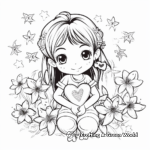 Lily and Love Heart Coloring Pages 2