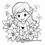 Lily and Love Heart Coloring Pages 3