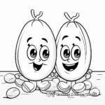 Lima Beans (Butter Beans) Coloring Pages 1