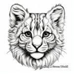 Lion's Pride: Realistic Lion Face Coloring Pages 2